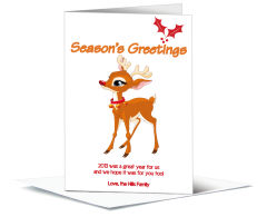 Christmas Baby Rudolph Season's Greetings Cards  5.50